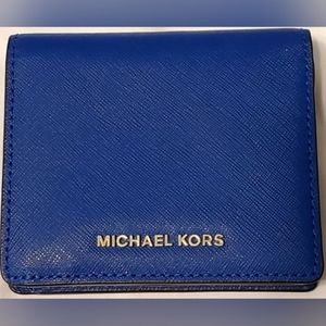FIRM! Michael Kors Mercer Blue Wallet